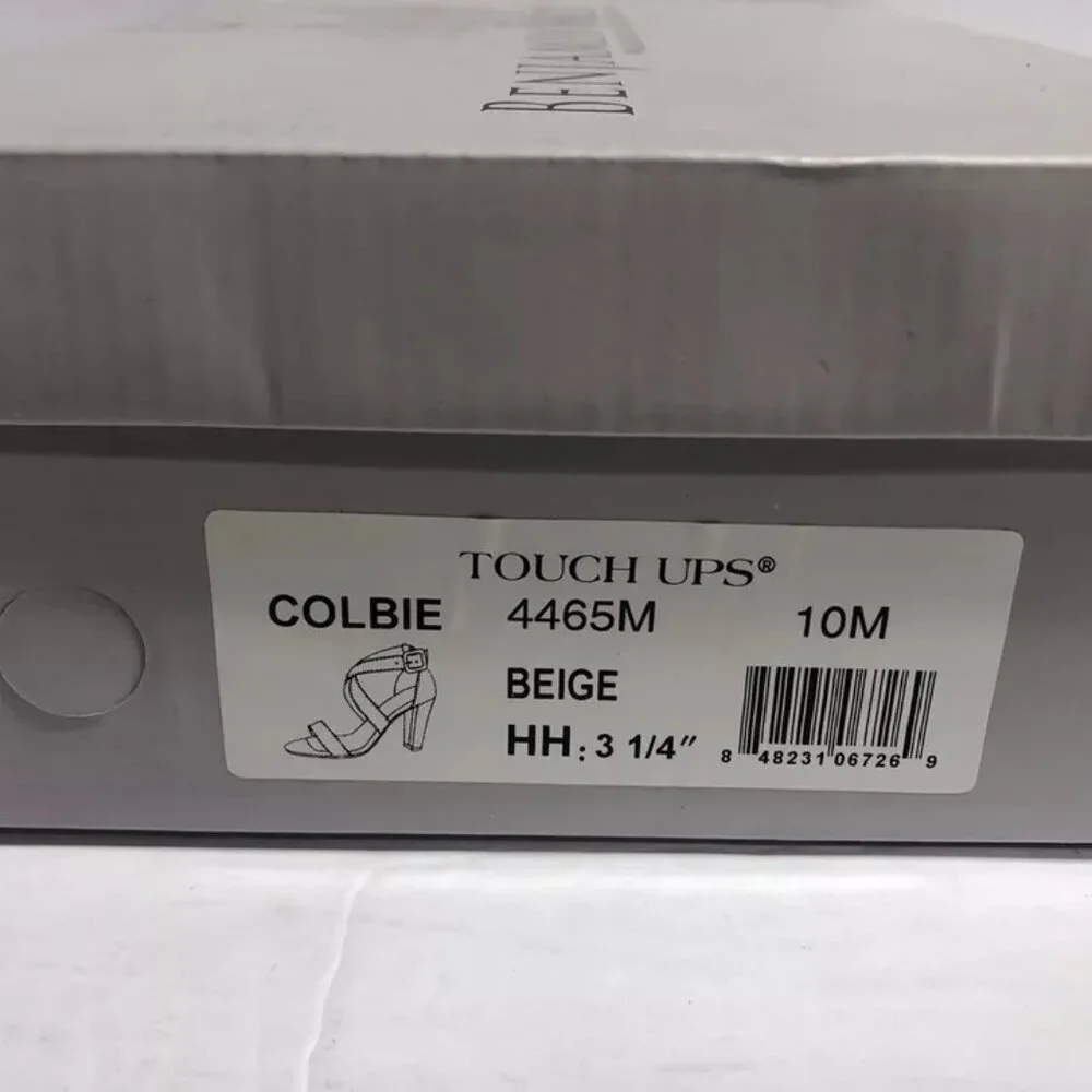 Touch Ups Women's Colbie Beige Ankle Strap High Heels, Size 10 M